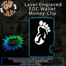 Big Foot Laser Engraved EDC  Money Clip Credit Card Wallet