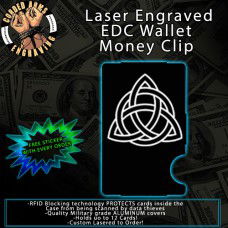 Celtic Trinity Knot Laser Engraved EDC  Money Clip Credit Card Wallet