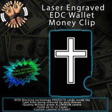 Cross Laser Engraved EDC Money Clip Credit Card Wallet