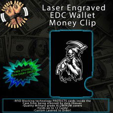 Reaper Laser Engraved EDC Money Clip Credit Card Wallet