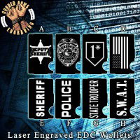 Law Enforcement Laser Engraved EDC  Money Clip Credit Card Wallet