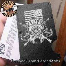 USMC Laser Engraved EDC  Money Clip Credit Card Wallet
