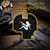 Girl With Gun Slide Plate for Springfield XD-S