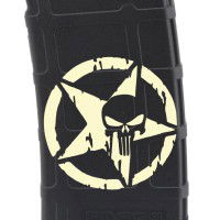 Punisher Star in Circle Laser Engraved Custom Pmag
