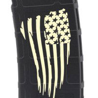 Tattered Flag Laser Engraved Custom Pmag