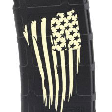 Tattered Flag Laser Engraved Custom Pmag